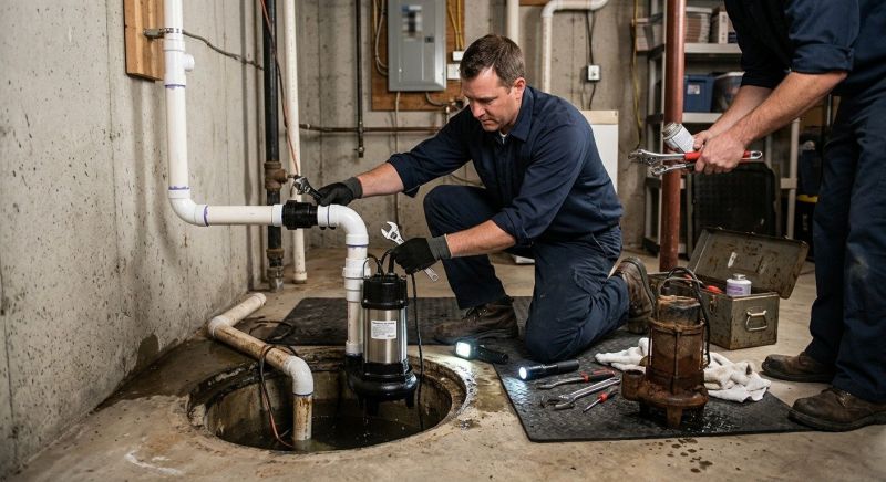 Sump Pump Relocation in Warwick, RI